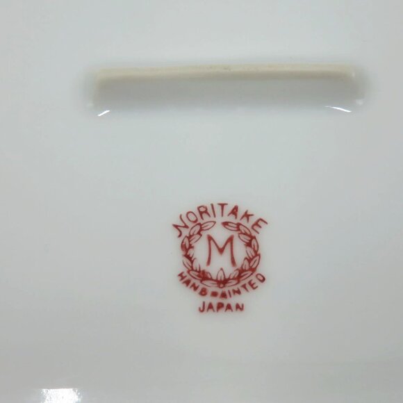 NORITAKE Butter Dish Floral Ceramic Hand-Painted Set Japan Vintage - Picture 12 of 13